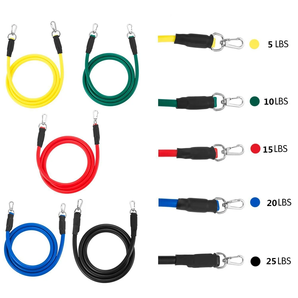 Household Portable Rally Rope 11-Piece Pull Resistance Band Set Multi-Function | Спорт и развлечения