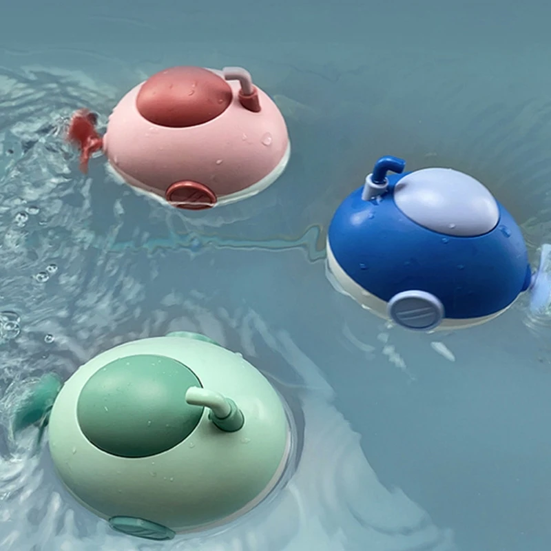 Bathroom Bath Shower Baby Clockwork Swimming Children Play Water Cute Little Submarine Rocket Bathing Bathtub Toys For Kid
