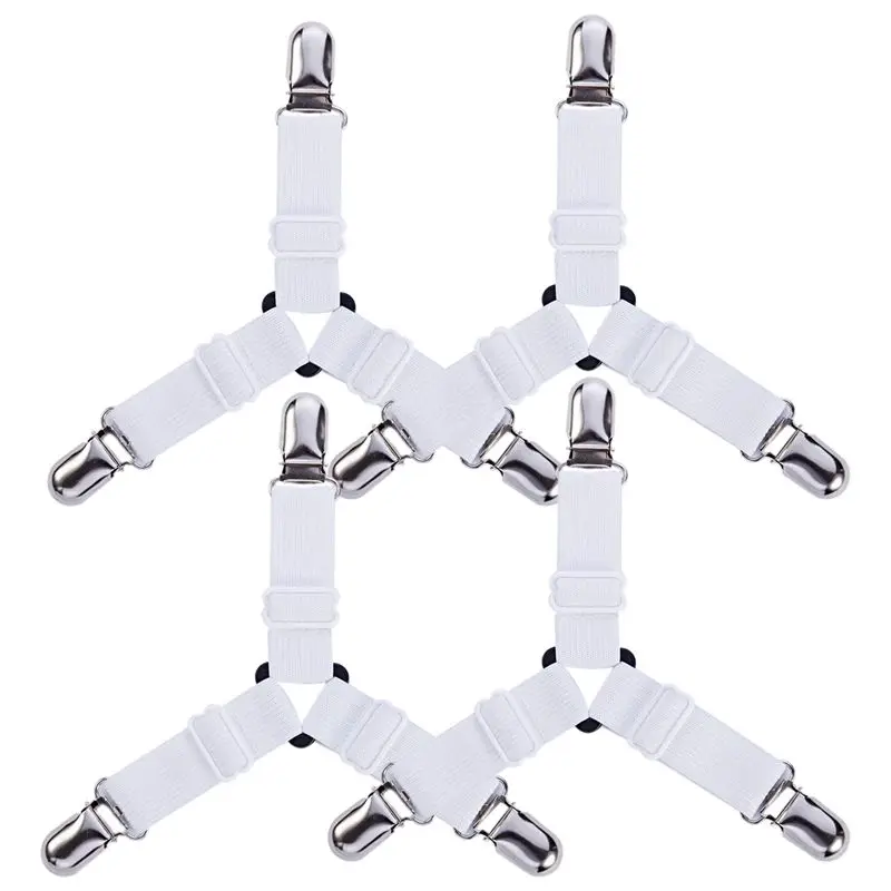 Промо акция! 4X 3 сторонний настраиваемый простыня держатели для простыни на