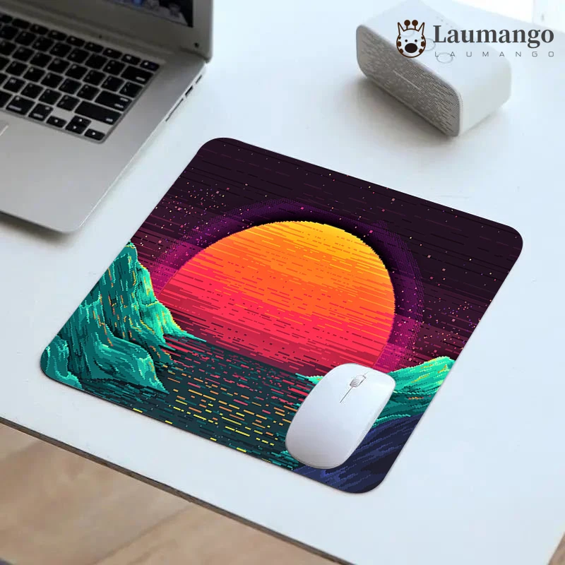 

Mouse Pad Small Mat for Mouse Cool Retrowave Carpet Gamer Desk Mat Gaming Accessories Keyboard for Computer Table Padmouse