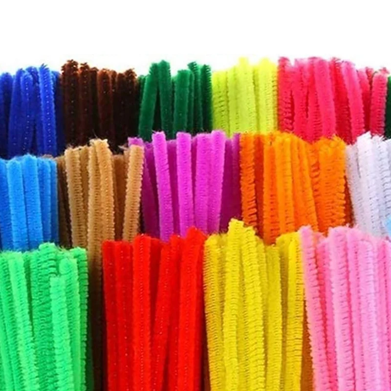 

1000 разноцветные очистители труб, разноцветные синельные стержни для творчества и рукоделия, проектов и украшения