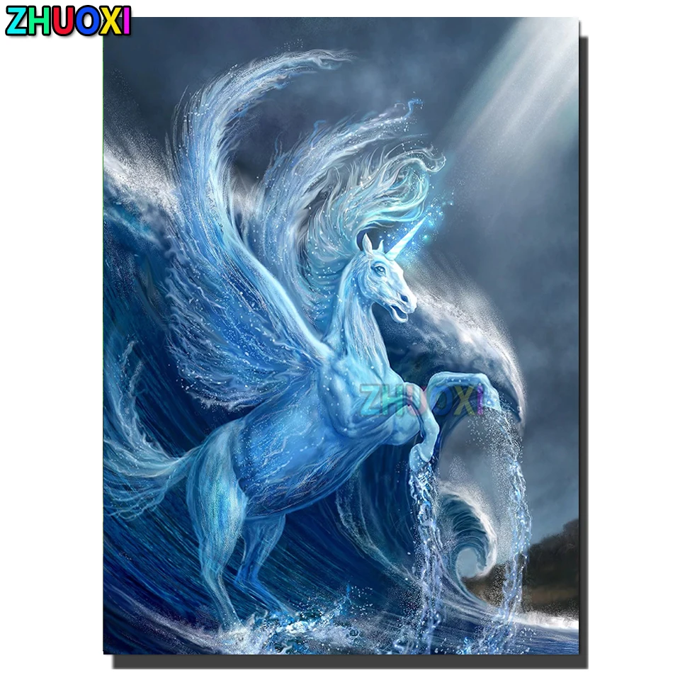 

Diy Diamond Painting Fantasy unicorn wings Embroidery Mosaic Wall Stickers Modern Home Children Bedroom Decoration Painting