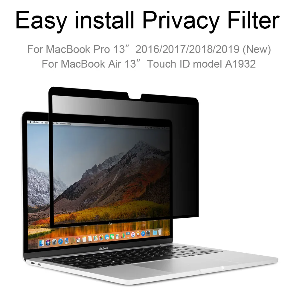 Для /// MacBook Pro Сенсорная панель/воздуха за счет сканера отпечатков пальцев 13,3 дюймов Фильтр конфиденциальности экрана Защитная пленка