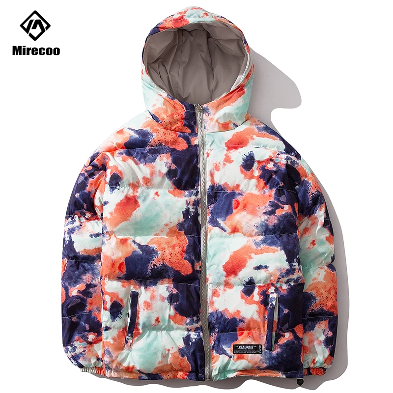 Двухсторонняя одежда парка мужская зимняя куртка толстая с капюшоном Мужское