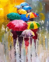 painting by numbers coloful umbrella handpainted artcrafts oil art paints by numbers diy unique gift for home wall decoration
