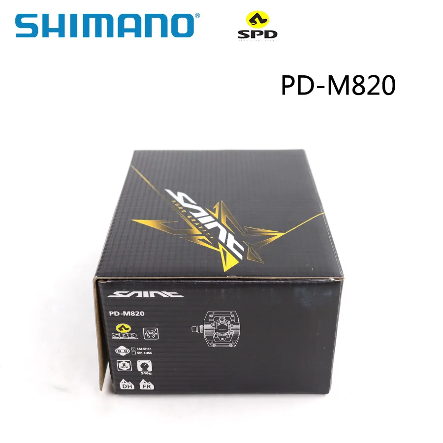 SHIMANO Сен PD-M820 педаль SPD оригинальная коробка XC/DH Горные эндуро SPD педали для горного велосипеда включают SM-SH51 запчасти для велосипеда