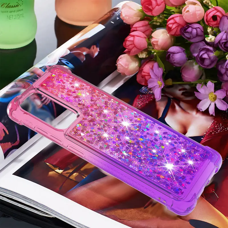 

For Samsung A72 5G Case Fashion Glitter Gradient Quicksand Phone Case For Samsung Galaxy A72 5G 6.7 inch Soft Silicone Bumper