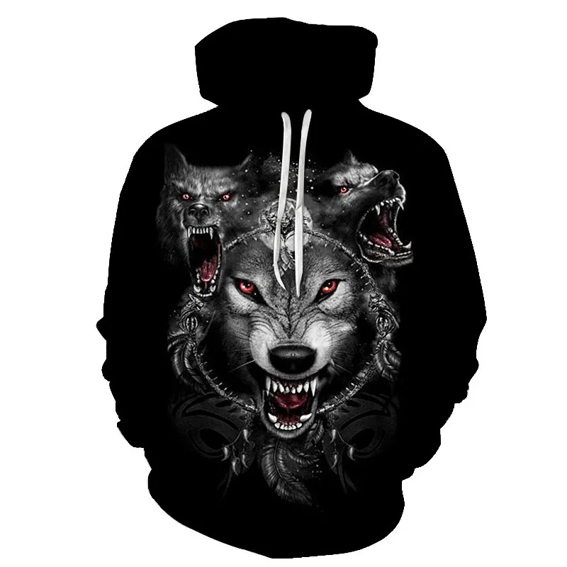 

2022 Fashion Handsome Men Wolf Animal 3d Printed Hooded Hoodies Men / Women's Shinning Wolf Design Sweatshirts 3d Harajuku Hoody