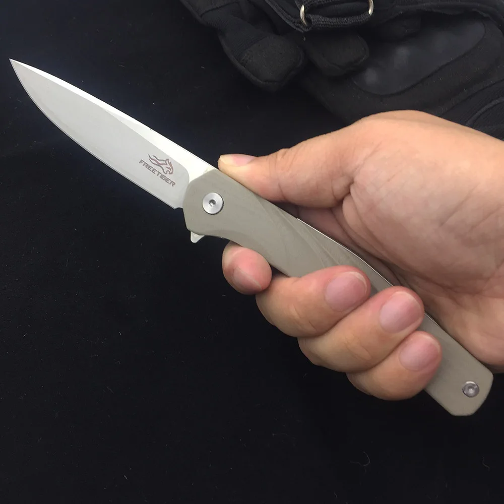 Складной нож FREETIGER FT907 карманный клинок D2 рукоятка G10 шарикоподшипник для