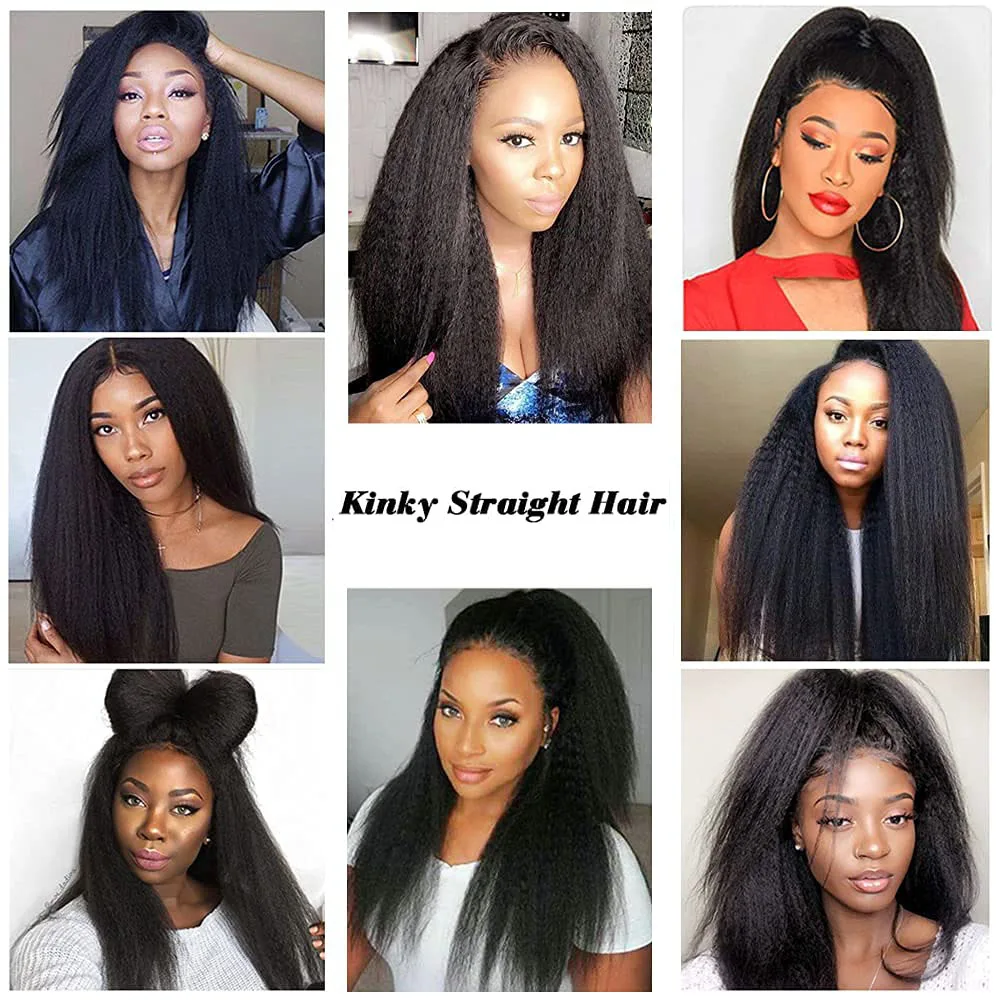 Парик Bliss с U-образной частью человеческие волосы курчавый прямой парик афро