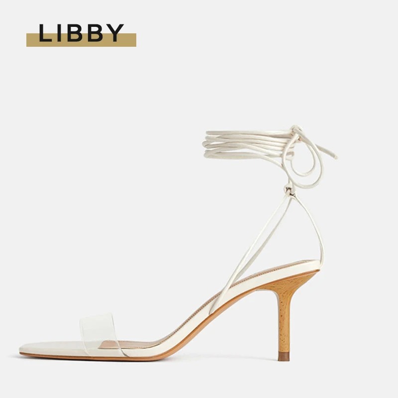 2021 женские босоножки на каждый день ПВХ Прозрачные высокие каблуки туфли Ремешок