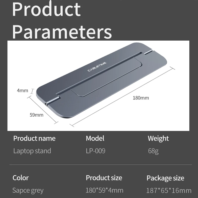 Подставка для ноутбука CABLETIME моющийся тонкий светильник теплоотвод Macbook Dell 11-17