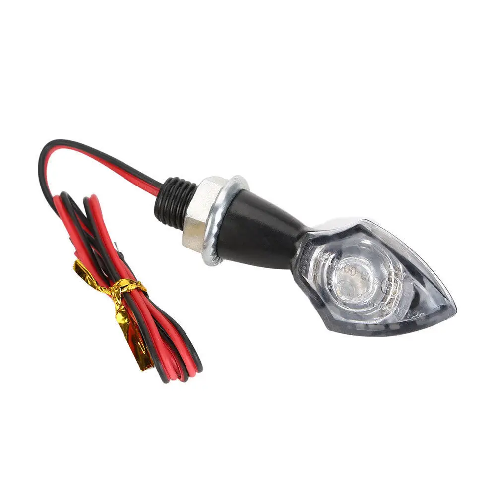

Newest Universal 12V 4x Black ATV Mini LED Turn Signal Indicator Amber Light