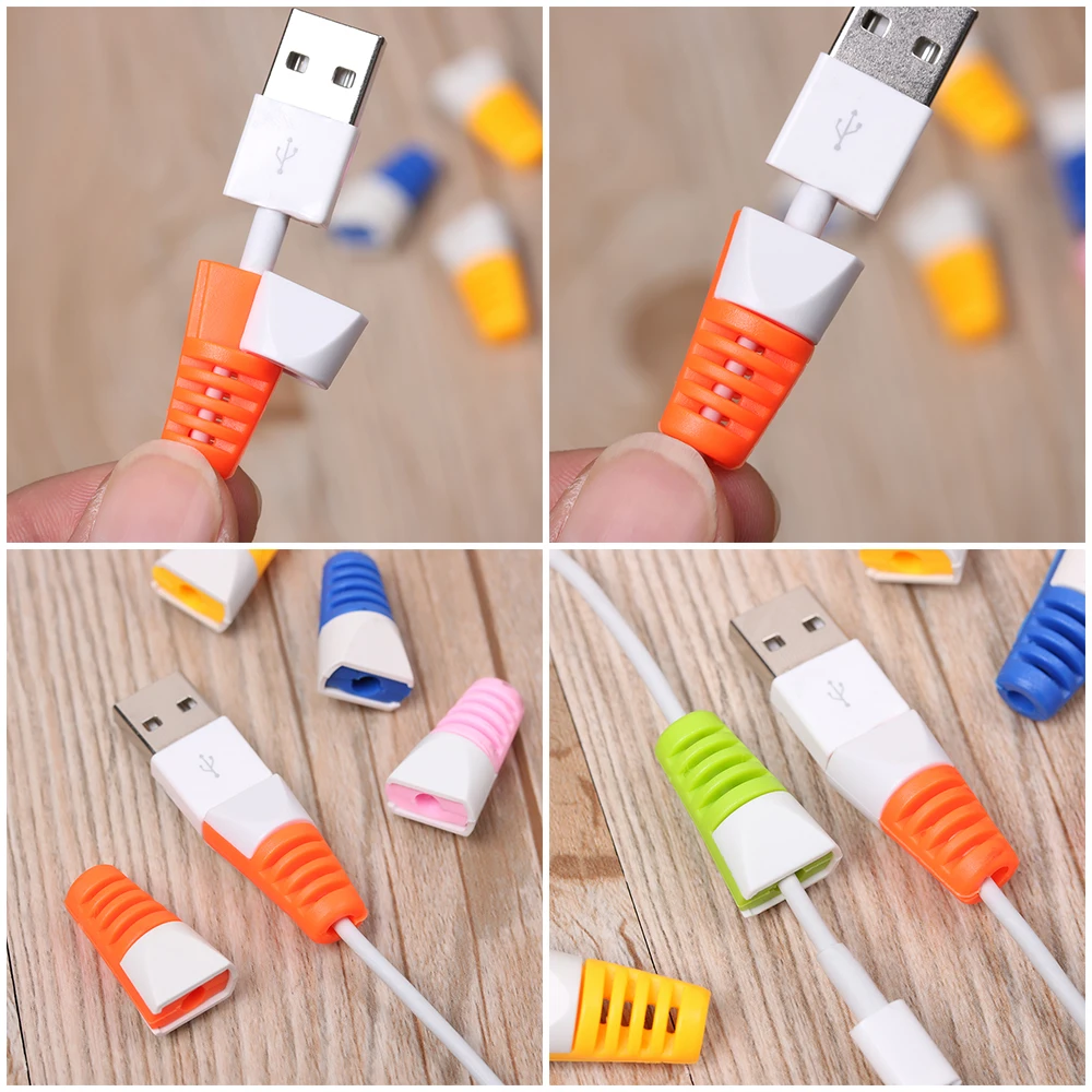 10 шт. мягкий защитный зажим для кабеля iPhone Android USB зарядный кабель крышка шпуля