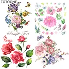 Футболка ZOTOONE сделай сам, нашивки с надписью сделай сам, Цветочные наклейки, теплопередающие для одежды, виниловые аппликации для детской одежды