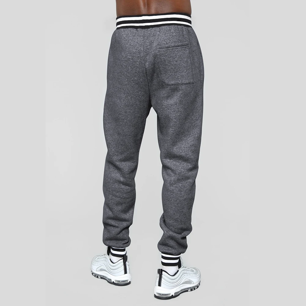 

Hot Selling Men's Active Pants Men's Fashionable Rib Contrast Stitching Legged Casual Pant
