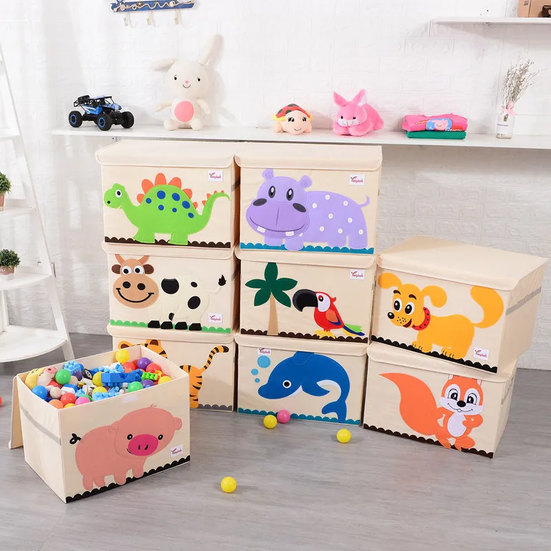 

Cartoon Kid Toy Storage Boxes Folding Drawer Wardrobe Organizer Clothes Socks Storing Container with Lid Sundries Bin Accessorie