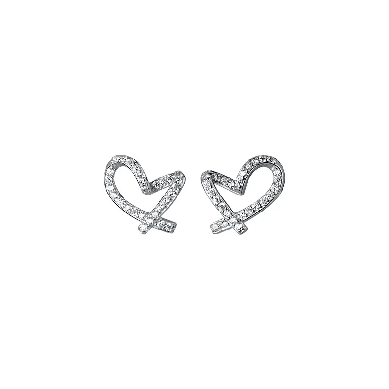 

La Monada Beautiful Women's Earrings Fashion Silver 925 Jewelry Small Heart 925 Sterling Silver Stud Earrings Korean Female