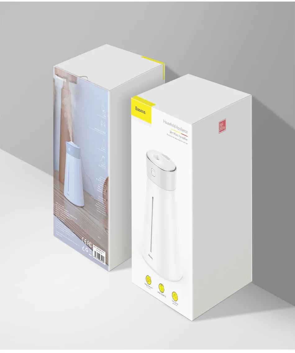 Baseus увлажнитель воздуха диффузор Difusor Humidificador для дома и офиса автомобильный Ароматический диффузор увлажнитель воздуха с цветным вентилятором светильник