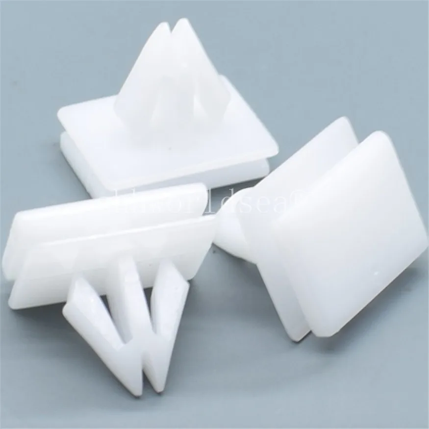 100 шт., клипсы для автомобильной качающейся панели, нейлоновые фиксаторы 25693852 для GM Cadillac Chevy Buick, пластиковые заклепки 100 шт., клипсы для автомобильной качающейся панели, нейлоновые фиксаторы 25693852 для GM Cadillac Chevy Buick, пластиковые заклепки