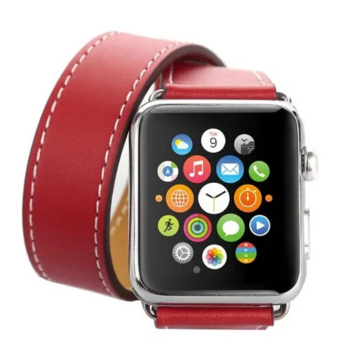 Ремешок кожаный серии 6/5/4/3/2/1 для Apple Watch band Double Tour браслет iwatch se 42 мм 44 40 38 мм|strap for