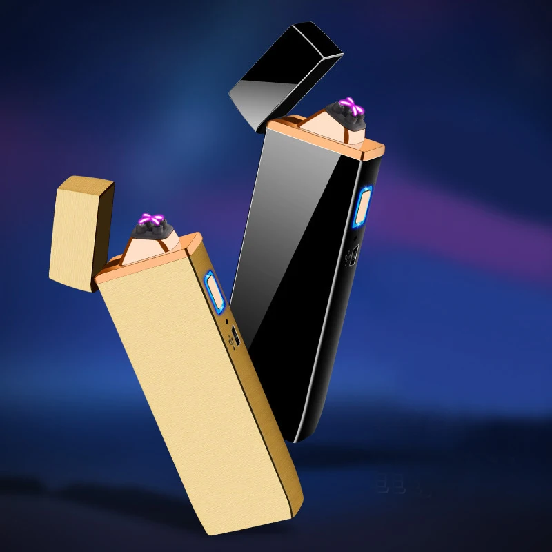 Креативные ветрозащитные сенсорные индукционные зажигалки с двойной дугой USB