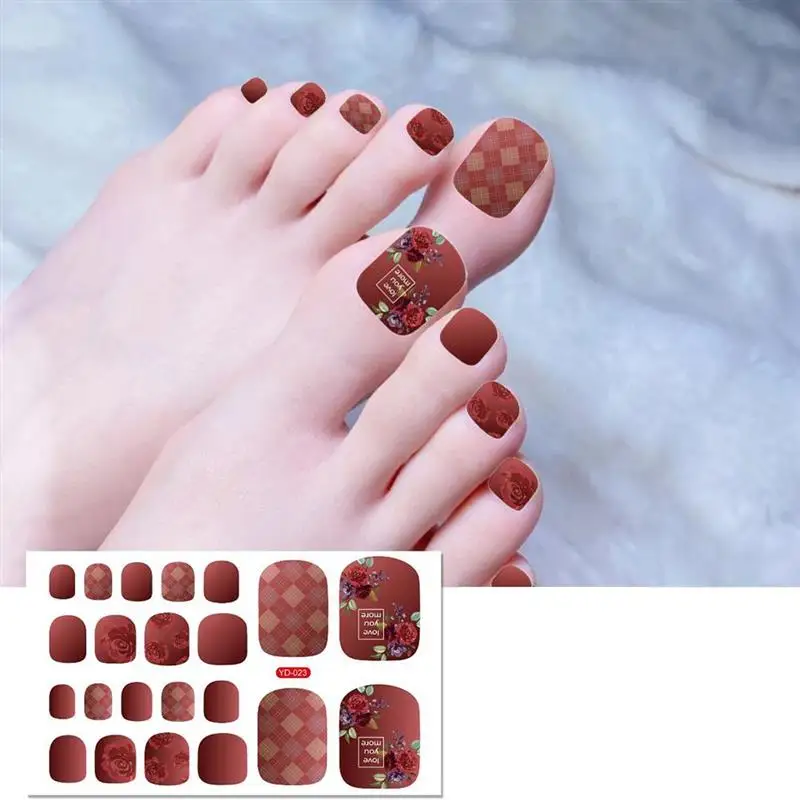 

Наклейка для ногтей на весь Носок, водостойкая, для ногтей, лак для ногтей, разноцветная самоклеящаяся наклейка для ногтей, наклейки для пед...