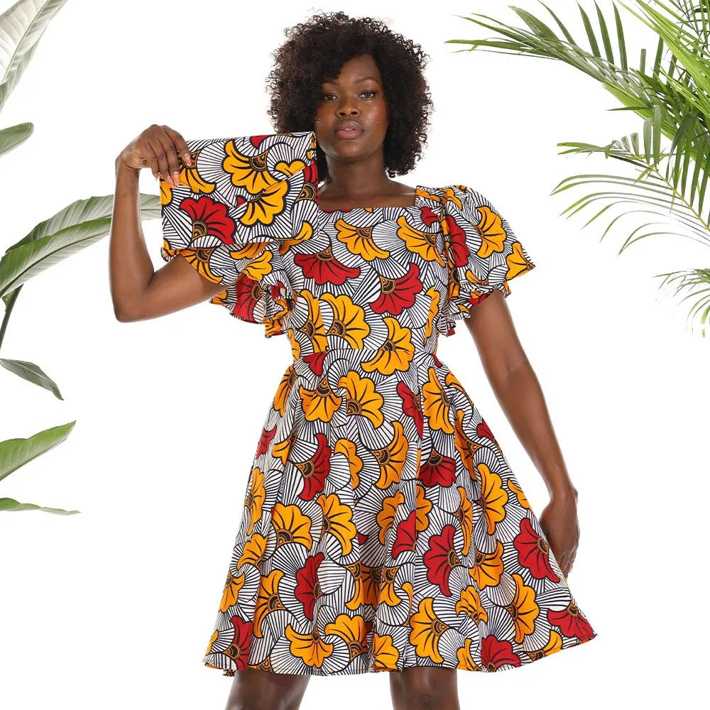 

African Dresses for Women 2021 new dress ankara print Dress fashion summer dress Women one shoulder dress fashion African dress