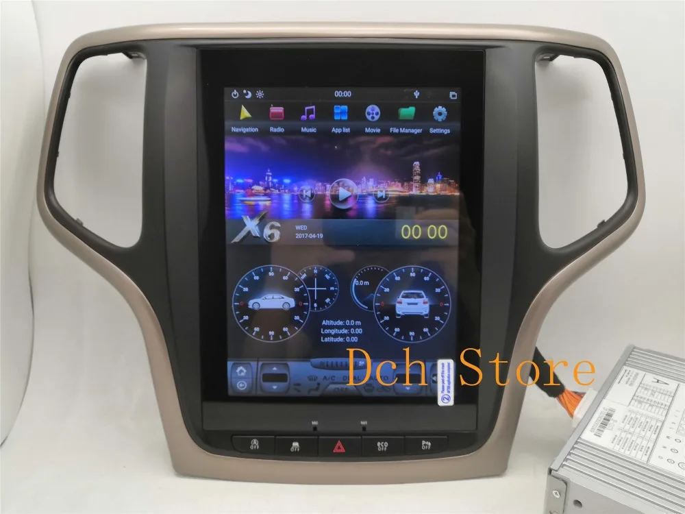 10,4 дюймов Tesla стиль Android 8,1 автомобильный DVD gps плеер навигация для Jeep Grand Cherokee 2012- PX6 CARPLAY радио ips стерео