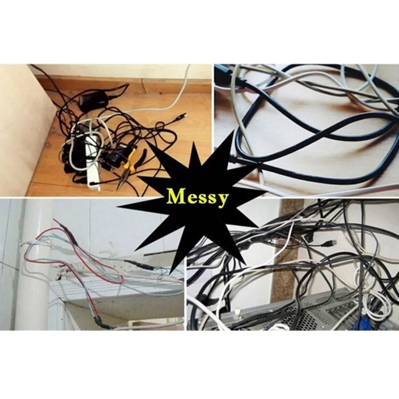 

20pcs/set Wire Cable Clips Desktop Storage Clip Cord Management Holder USB Charging Data Line Cable Winder Home Office Organizer