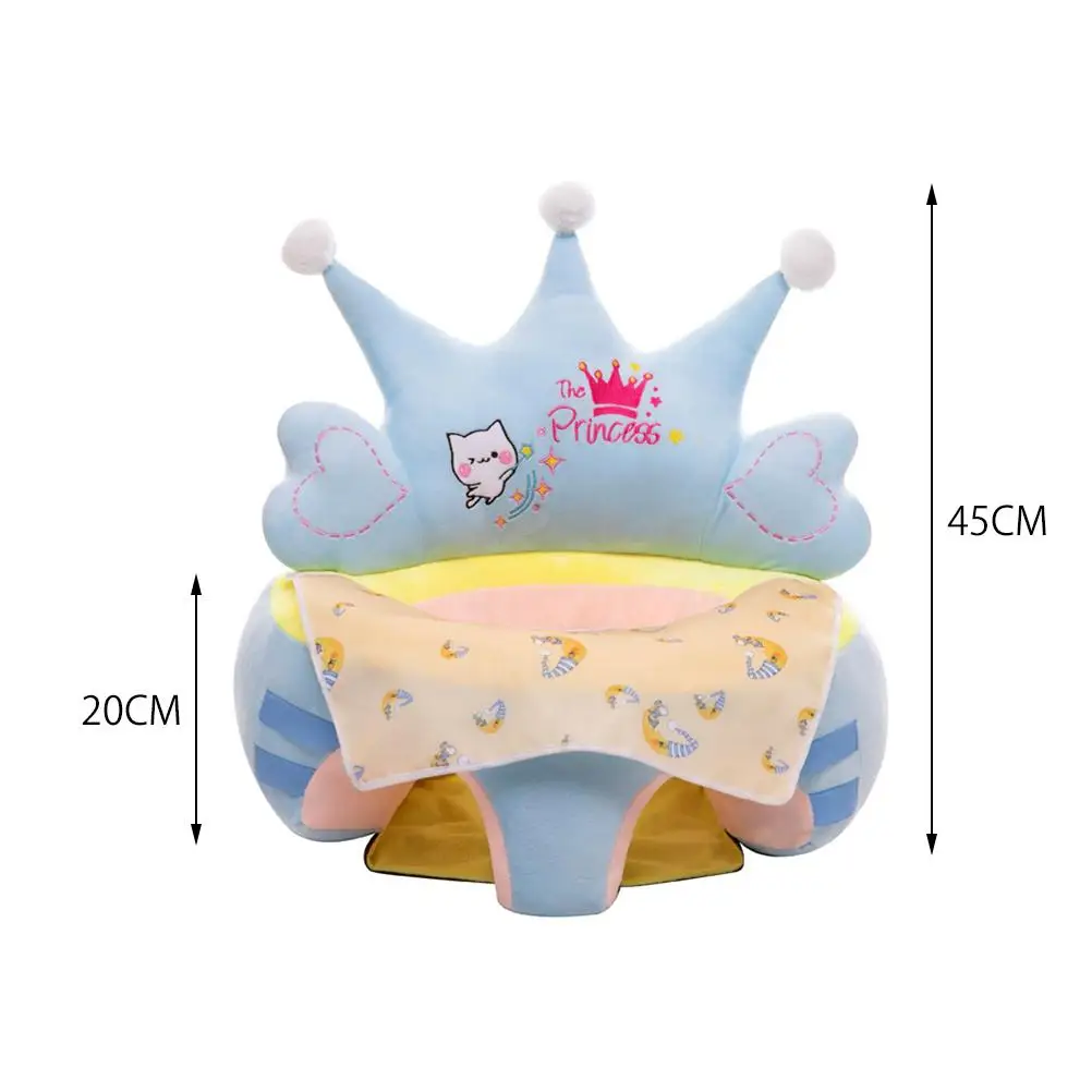 

Baby Seat Sofa Cute Cartoon Baby Sofa with Filling Cotton Infant Sit Feeding Learning Chair with Rod Toys Kids Soft Seat