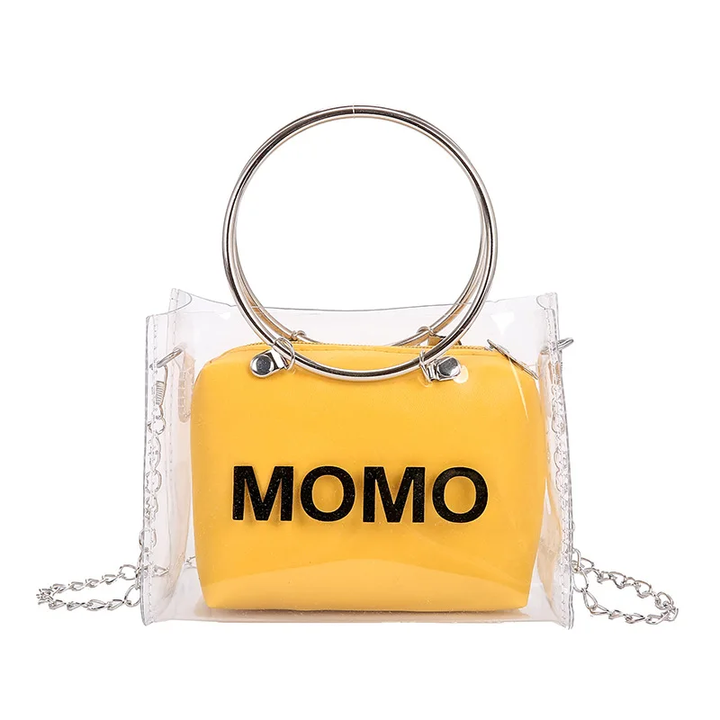 Сумка мессенджер PLAY KING женская прозрачная модный роскошный саквояж из ПВХ