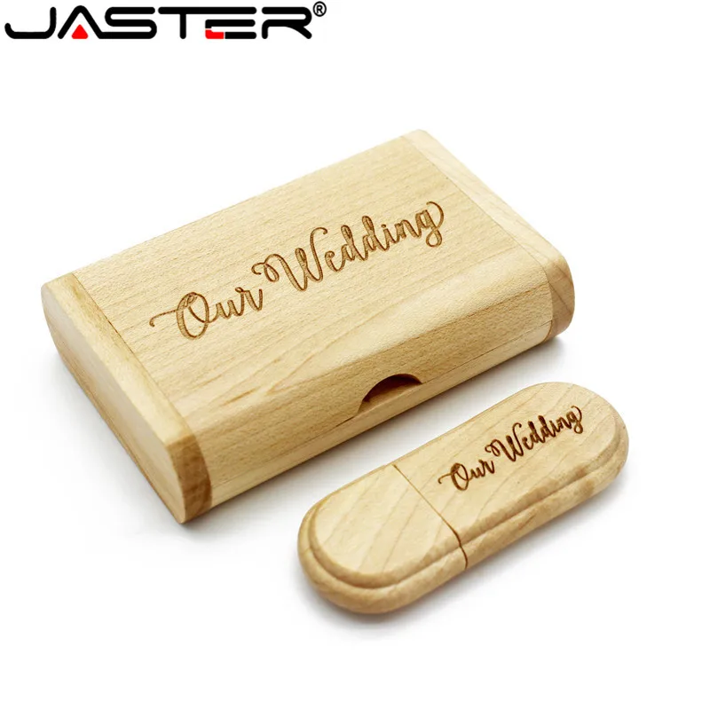 Флэш накопитель USB JASTER Maple с коробкой свадебный подарок (5 шт. бесплатным