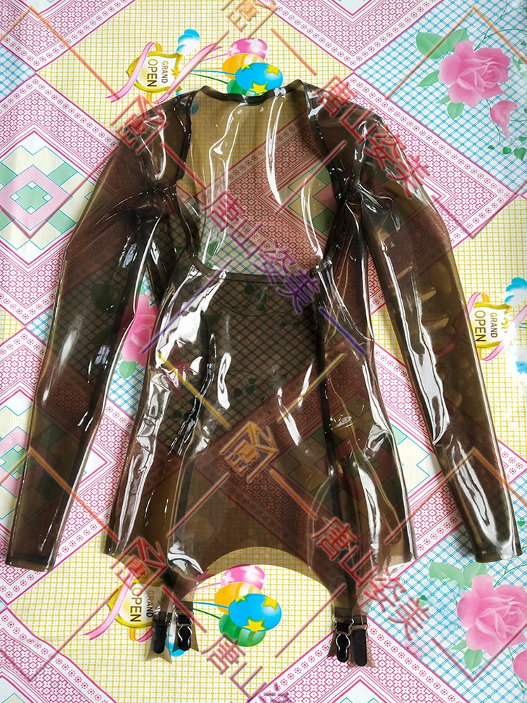 Латексные топы с оборками открытый бюст рандомная подвязка индивидуальный