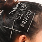 1 шт. блестящие буквы заколки для волос для женщин ювелирные изделия серебро Цвет сообщение и надписью LOVE для папы прозрачные стразы (7 см)