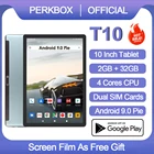 2021 версия 10 дюймов Android 9 планшет 3G для мобильного телефона, планшета, 32 ГБ памяти на носителе eMMC 2.5D Стекло 1280x800 HD Экран Wi-Fi GPS Bluetooth Netflix