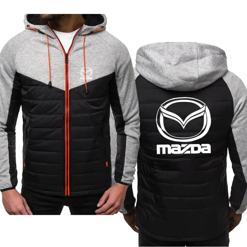 

NEW Hoodies Men Print Spring Autumn Mazda Logo Casual Sweatshirt Jacket Long Sleeve Mens zipper Jacket Man Hoody
