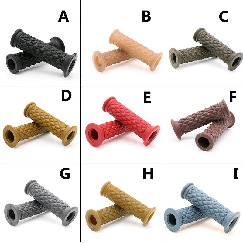 7/8&quot Handle Bar Retro Rubber Motorcycle Bike Vintage Handlebar Coke Bottle Hand Grip For Harley Truimph CG125 CB400 Cafe Custom |