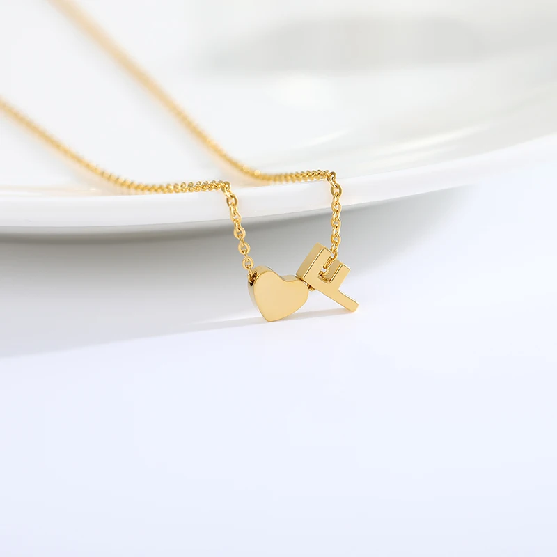 Initial Pendants Gold Necklaces Fashion Letters Necklace Name Jewelry Women Men Accessories Girlfriend Lover Couple Gift | Украшения и