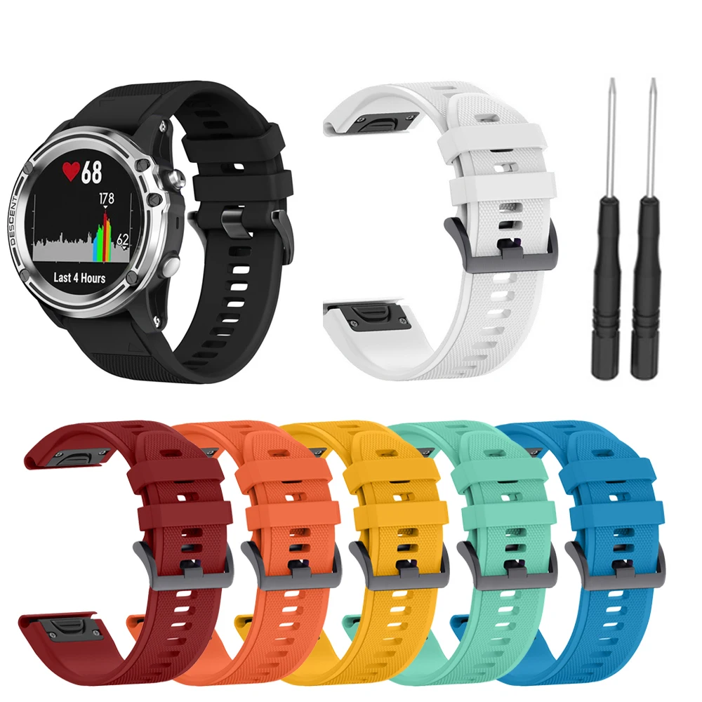 random color Смарт-ремешок для часов Garmin Fenix 3/3HR/5X/5X Plus силиконовые для фитнеса сменный наручный ремешок подходит для запястья 5,70-10,23 дюйма(145 мм-260 мм - Цвет: random color