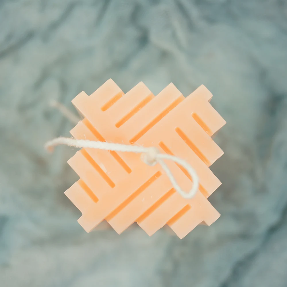 Пластиковая Ароматизированная форма для свечей саржевая Верхняя квадратная