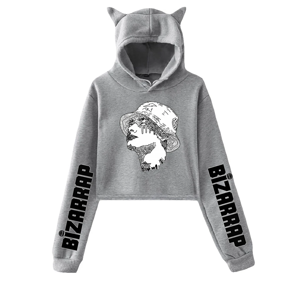 

WAWNI Bizarrap Cat Ear Hoodie Woman Casual Print Cotton Hooded Sweatshirt Streetwear Accessories Cosplay Hoody 2021 New Tops