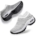 Женские кроссовки-носки без шнуровки, сетчатая обувь на платформе, с воздушной подушкой, удобная спортивная обувь для работы, для медсестер