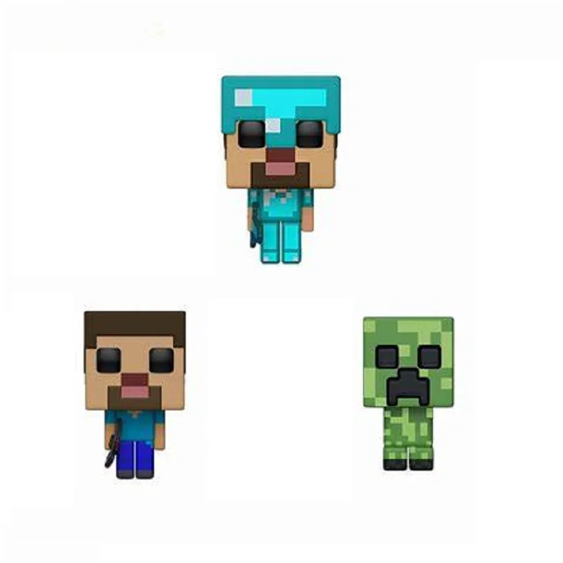 

Minecraft 320# Creepered steve figure model 316# 322# diamond armor Game MC fans birthday gift pvc toy