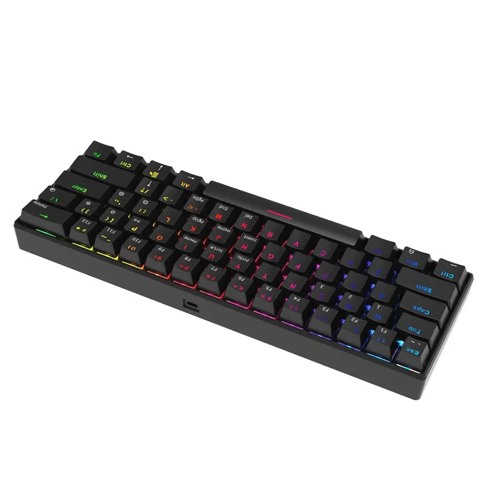 AJAZZ новая компактная Механическая игровая клавиатура с 61 клавишами RGB Bluetooth 3 0 два