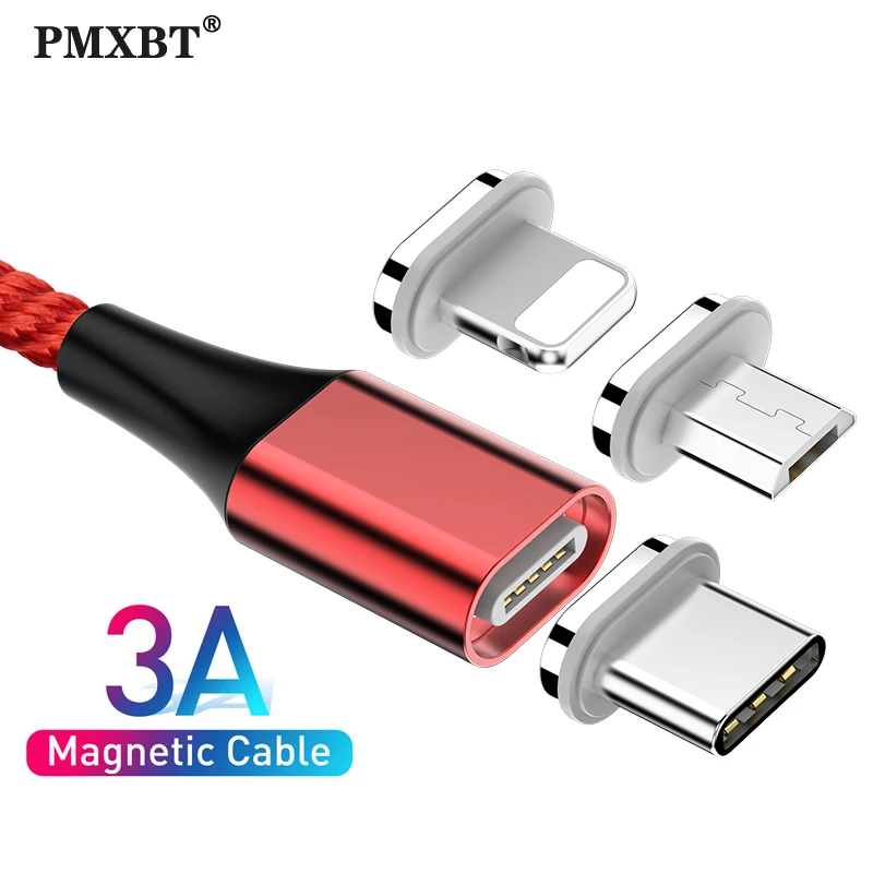 USB кабель Магнитный Micro USB/Type C/8 Pin для iPhone 11 Samsung Lighting Быстрая зарядка передачи