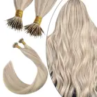 Ugeat нано кольцо человеческие волосы для наращивания Remy качество в салоне предварительно скрепленные волосы для наращивания Micro Link Hair 50 гупак. нано-бисер волос