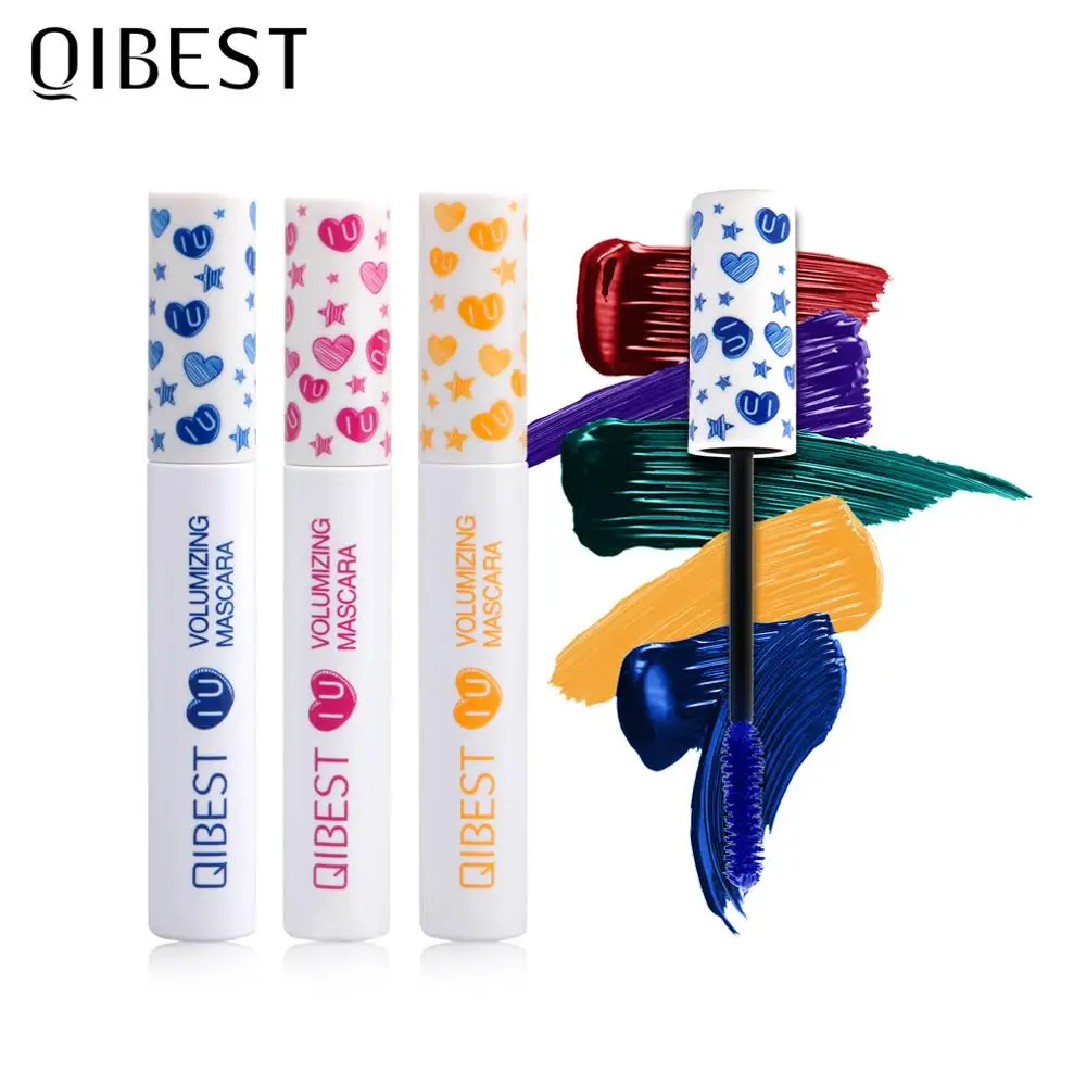 Цветная тушь для ресниц QIBEST косметика 3D красочная удлинение густые глаза макияж