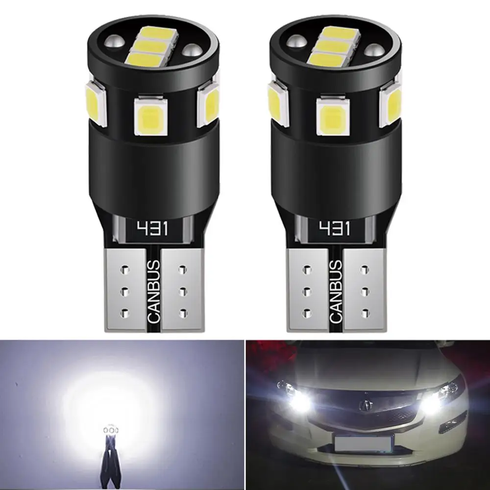 

2x W5W T10 LED Bulbs Canbus No Error Car Parking Running Position Lights Interior Map Dome Light For Audi A3 8P BMW E60 E90