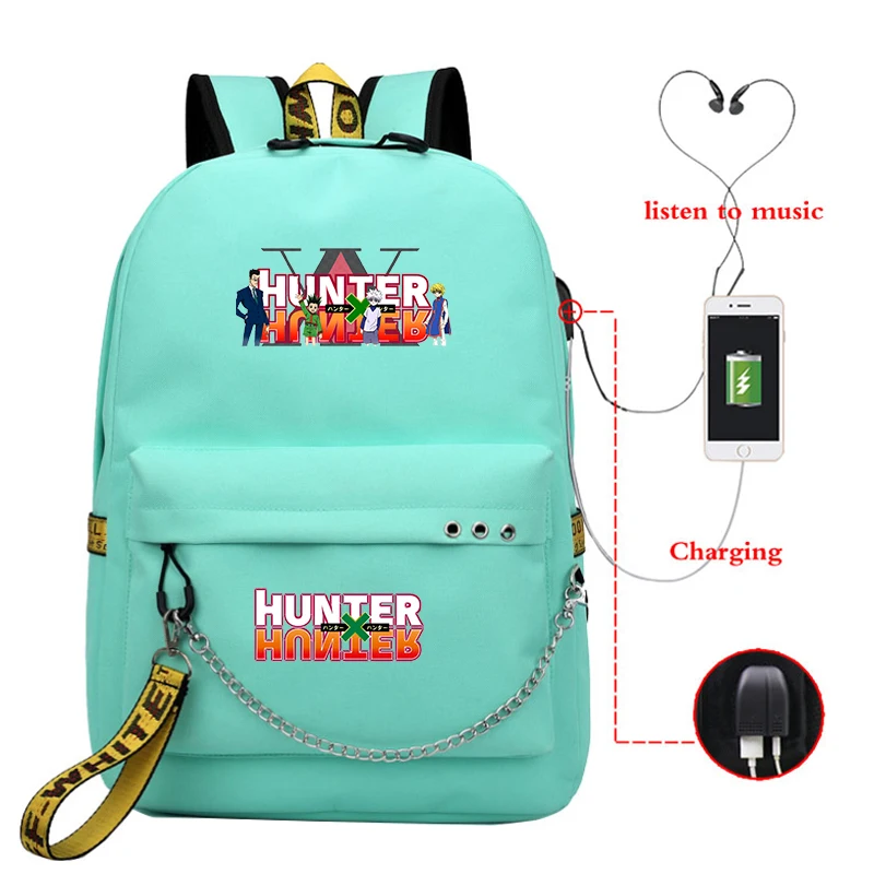 Школьные ранцы Hunter X женский рюкзак Jongens в японском стиле аниме для мальчиков с USB
